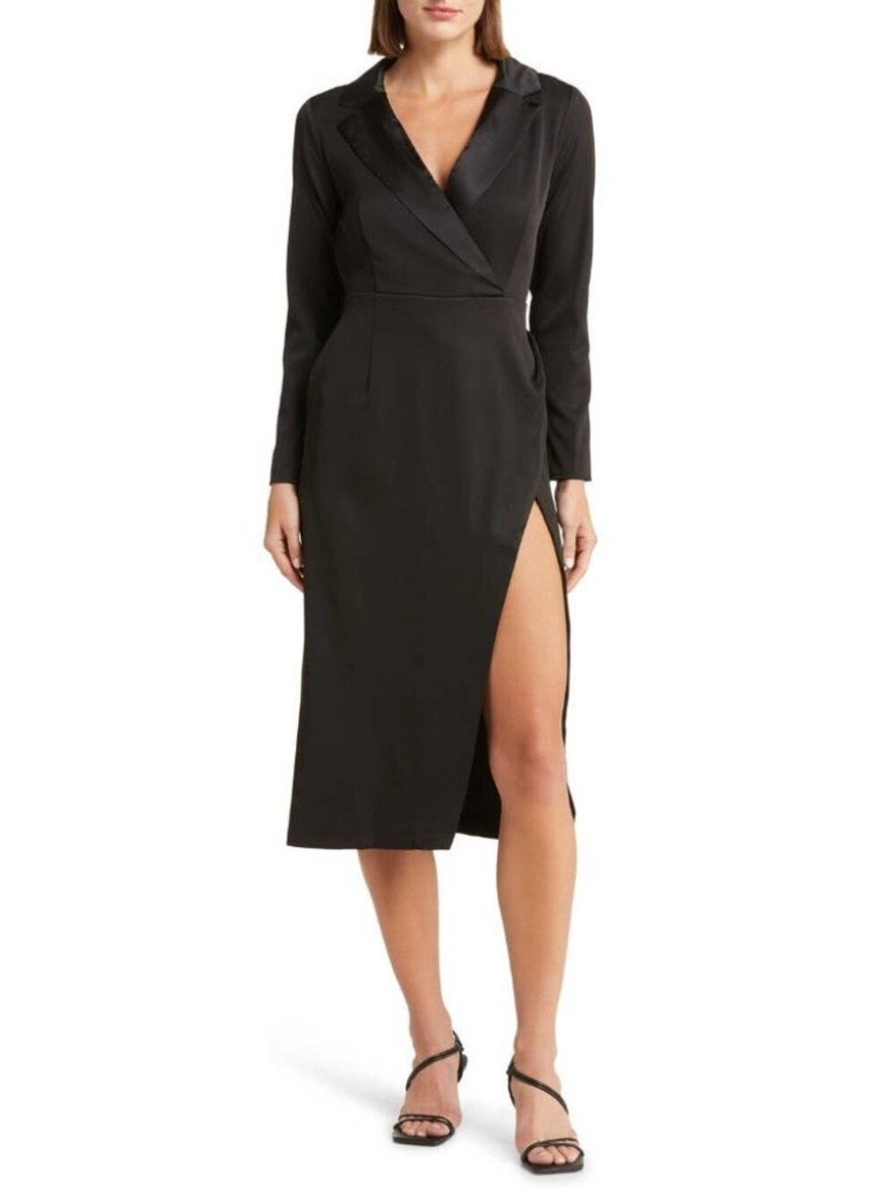 Area Stars | Notched Lapel Long Sleeve Dress | Size M